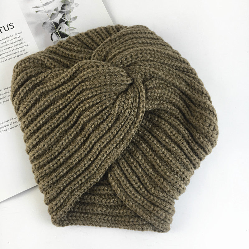 Women's wool knitting Indian hat Autumn and winter warm hat Winter hat