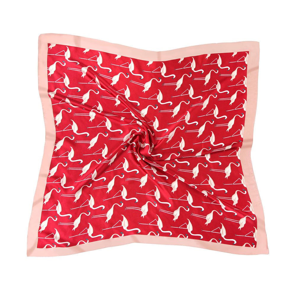 2-pack of scarves imitation silk small squares all-match spring and autumn thin section fashion summer silk scarf streamers