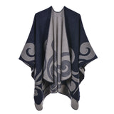 Women's Cape Cape Autumn and Winter Vintage Split Warm Cashmere Scarf Cape