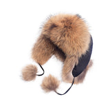 Fox hair Lei Feng hat Women's ear protection warm fur snow cap in autumn and winter