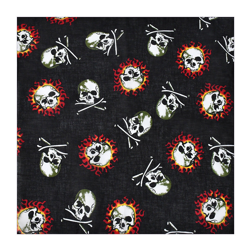 12 Pack Hip Hop Hip Hop Skull Square Cotton Men's and Women's Dress Up Halloween