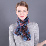 Rex rabbit fur scarf neck women's winter wild fur scarf woven thick warm wool