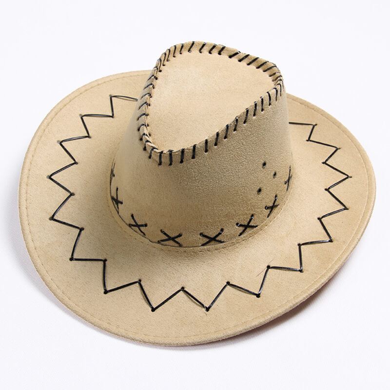Western cowboy hat travel casual men's sun hat American wild retro style female net red knight sun hat