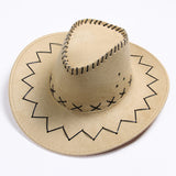 Western cowboy hat travel casual men's sun hat American wild retro style female net red knight sun hat