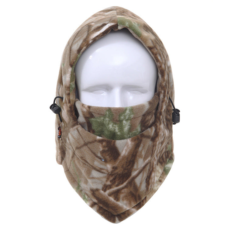 Adjustable thickening mil grain fleece hat winter outdoor cold hat windproof warm hiking hat