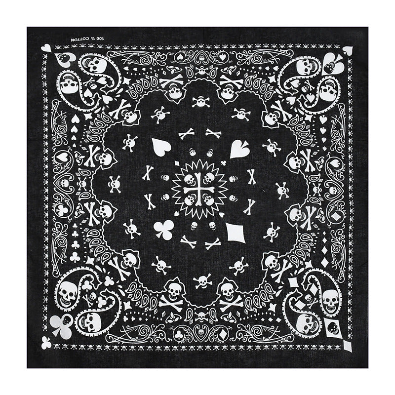 12 Pack Hip Hop Hip Hop Skull Square Cotton Men's and Women's Dress Up Halloween