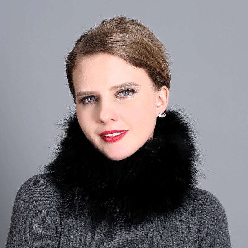 Neck scarf, female winter fur collar, small neck scarf, thickened warm scarf, fox fur