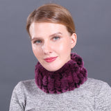 Rex rabbit fur scarf elastic knitted fur collar set autumn and winter women's pullover warm scarf dual-use