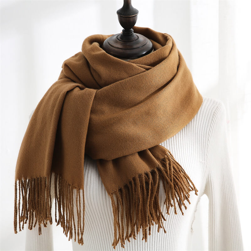 Large Soft Cashmere Silky Pashmina Solid Shawl Wrap Scarf for Women