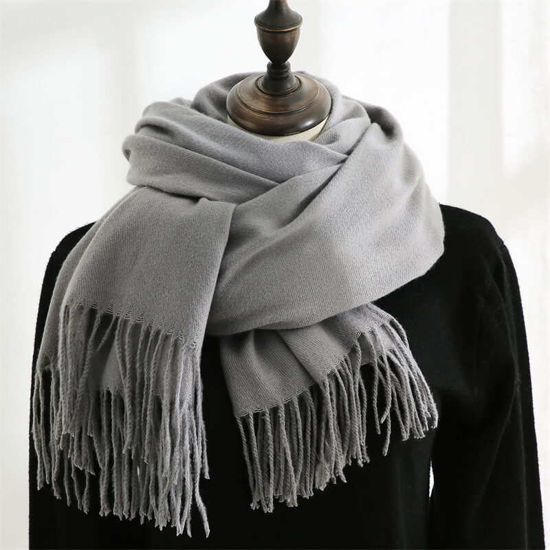 Large Soft Cashmere Silky Pashmina Solid Shawl Wrap Scarf for Women