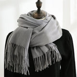 Large Soft Cashmere Silky Pashmina Solid Shawl Wrap Scarf for Women
