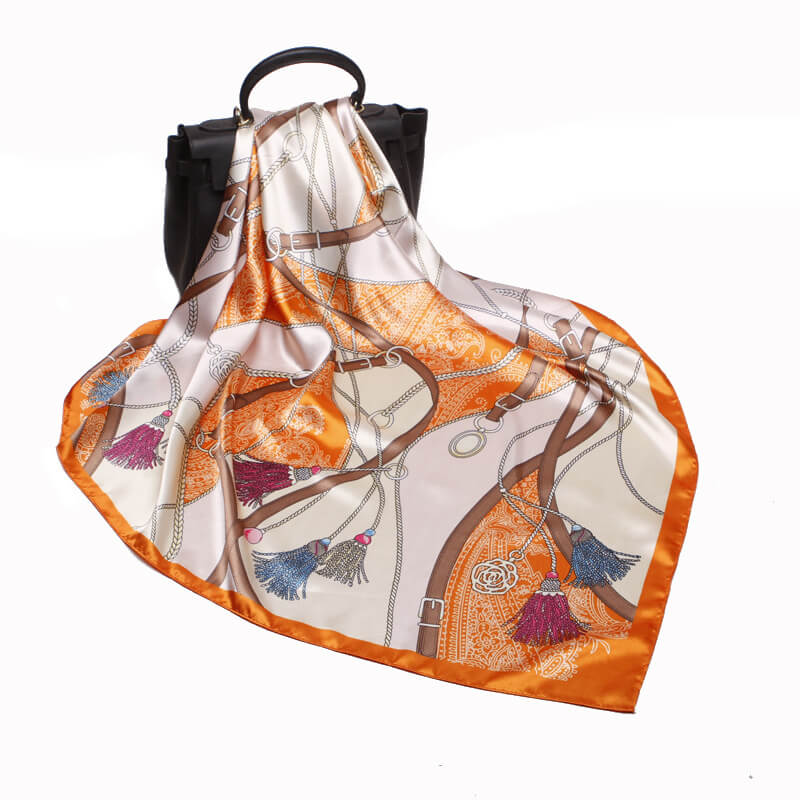 Women's 35" Satin Square Silk Scarf