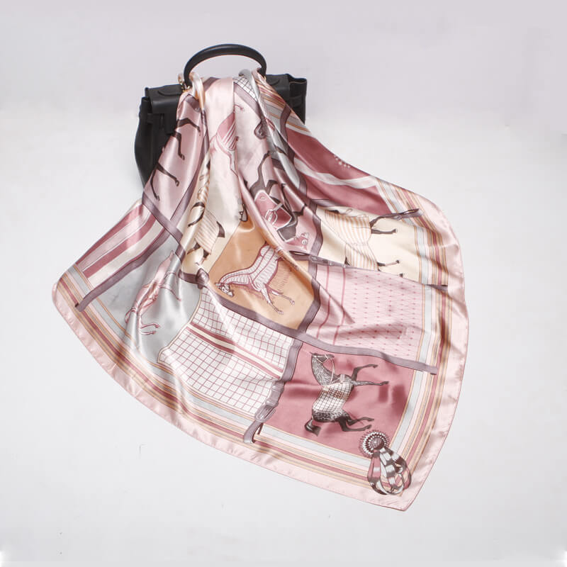 Women's 35" Satin Square Silk Scarf