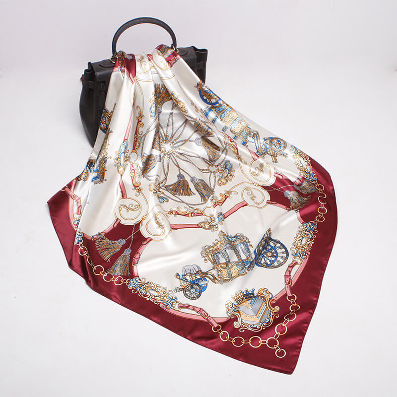 Women's 35" Satin Square Silk Scarf