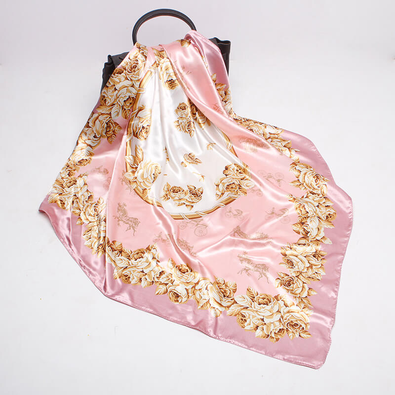 Women's 35" Satin Square Silk Scarf