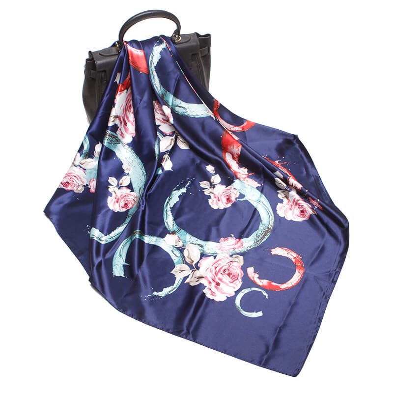 Women's 35" Satin Square Silk Scarf