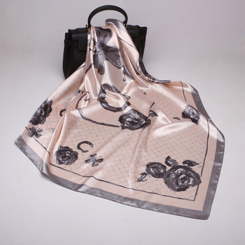 Women's 35" Satin Square Silk Scarf