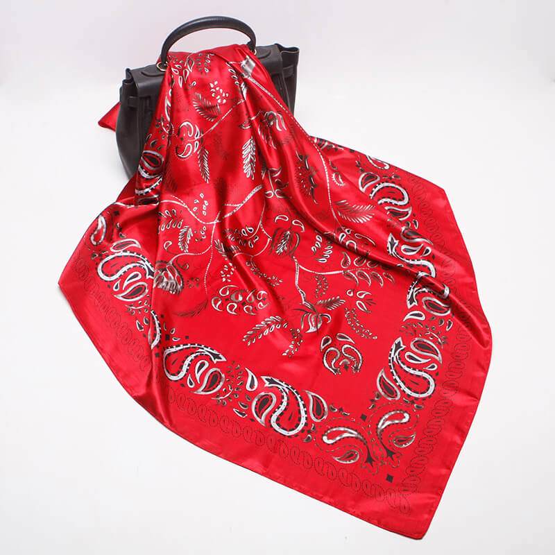 Women's 35" Satin Square Silk Scarf
