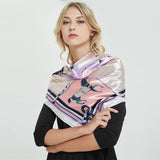 Women's 35" Satin Square Silk Scarf