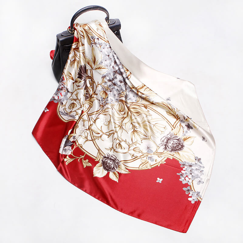 Women's 35" Satin Square Silk Scarf