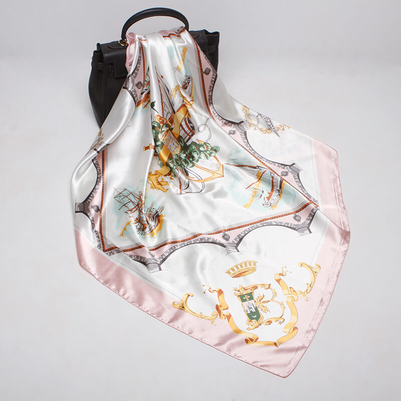 Women's 35" Satin Square Silk Scarf