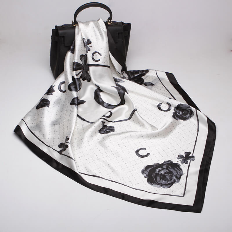 Women's 35" Satin Square Silk Scarf