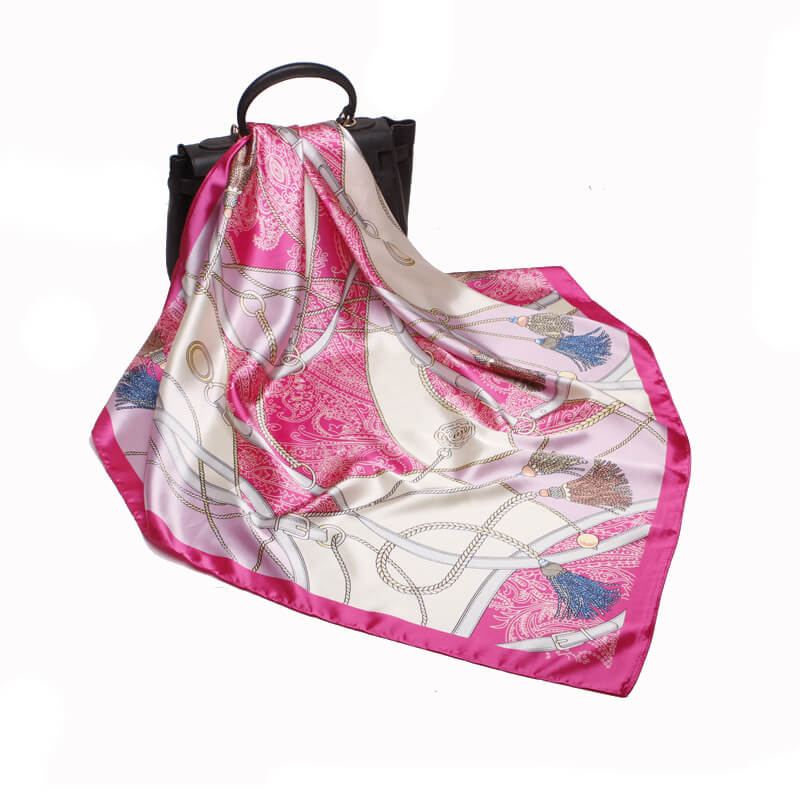 Women's 35" Satin Square Silk Scarf