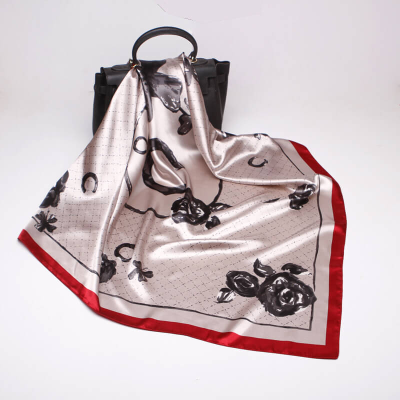 Women's 35" Satin Square Silk Scarf