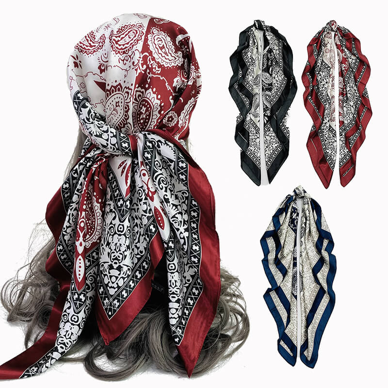 3PCS Silk Scarfs for Women-Main Picture