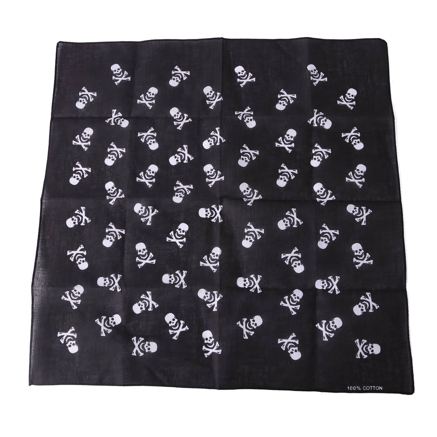 12 skull bandana tie retro hip-hop pocket squares--style 18