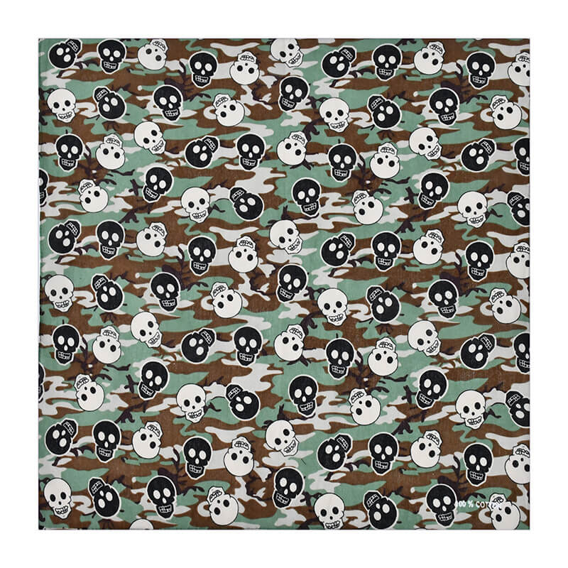12 skull bandana tie retro hip-hop pocket squares--style 29