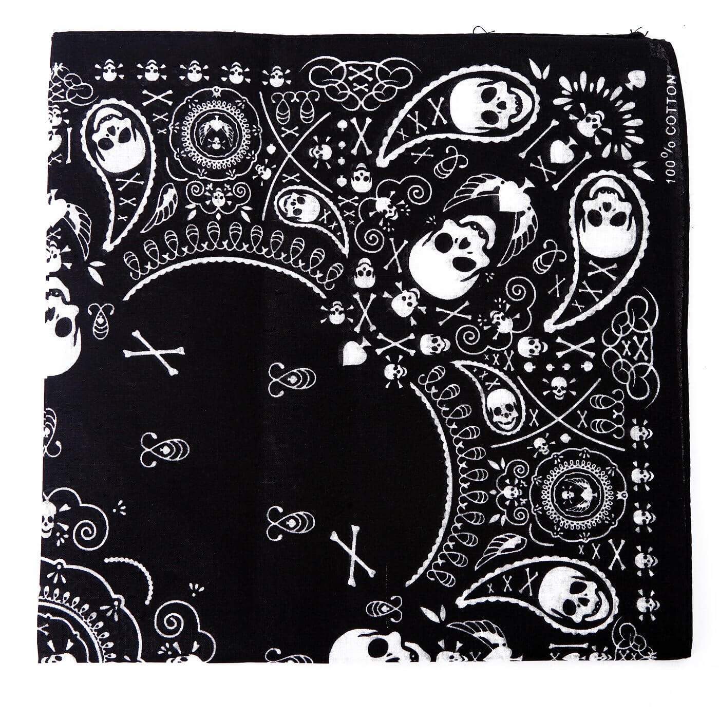 12 skull bandana tie retro hip-hop pocket squares--style 19