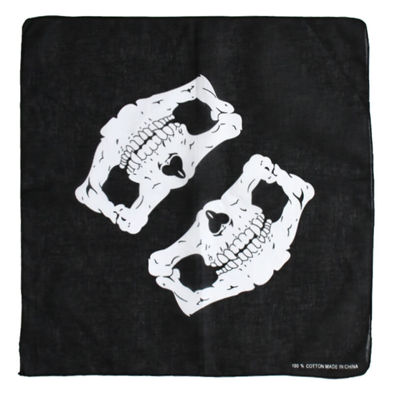 12 skull bandana tie retro hip-hop pocket squares--style 30