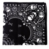 12 skull bandana tie retro hip-hop pocket squares--style 19