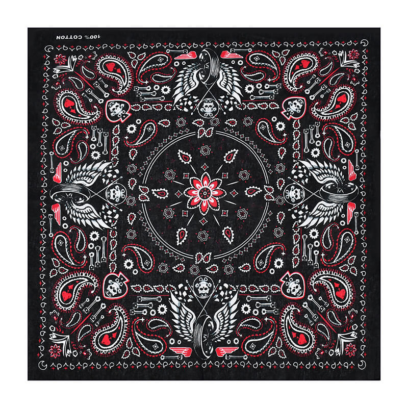 12 skull bandana tie retro hip-hop pocket squares--style 31