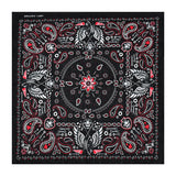 12 skull bandana tie retro hip-hop pocket squares--style 31