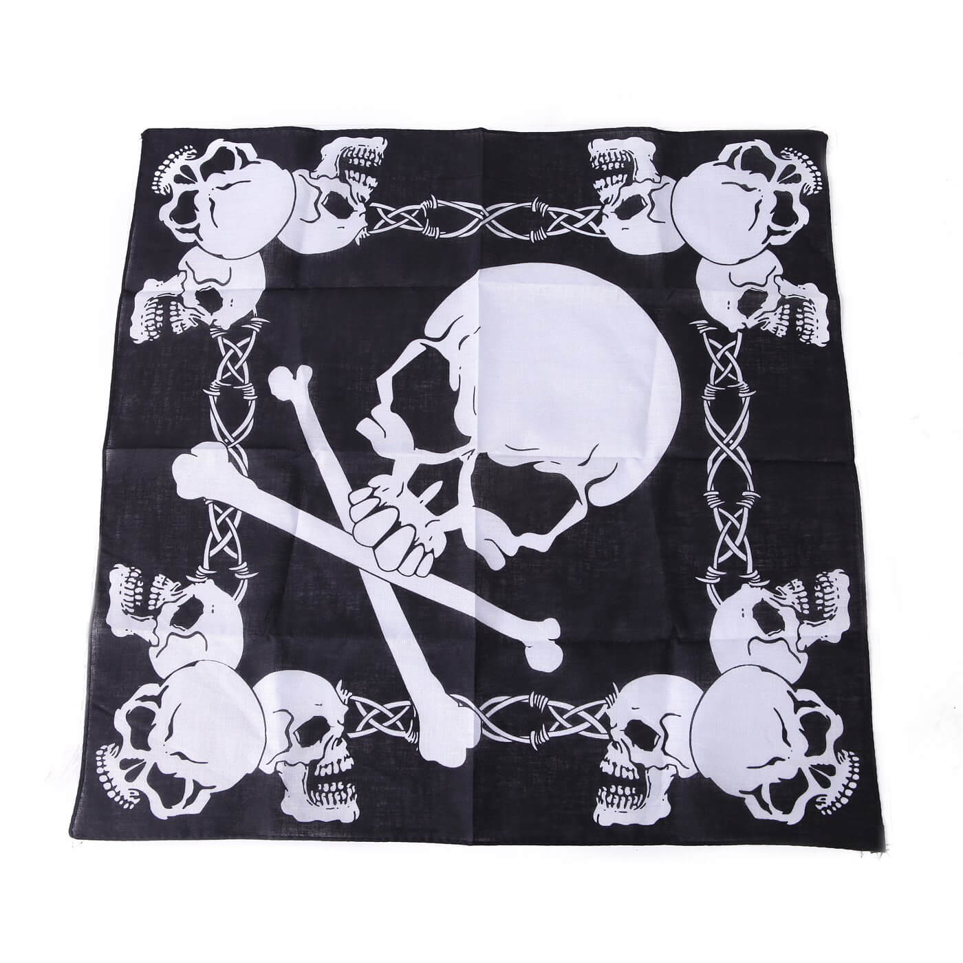12 skull bandana tie retro hip-hop pocket squares--style 23.