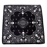 12 skull bandana tie retro hip-hop pocket squares--style 24