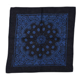 Novelty Print Paisley Cowboy Bandana Party Favor Scarf Headband Handkerchiefs-blue