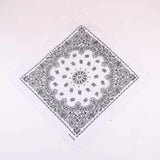 White-Classic Western Cotton Paisley bandana-Side Picture