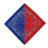 Two-tone stitching cotton paisley bandana-detail picture