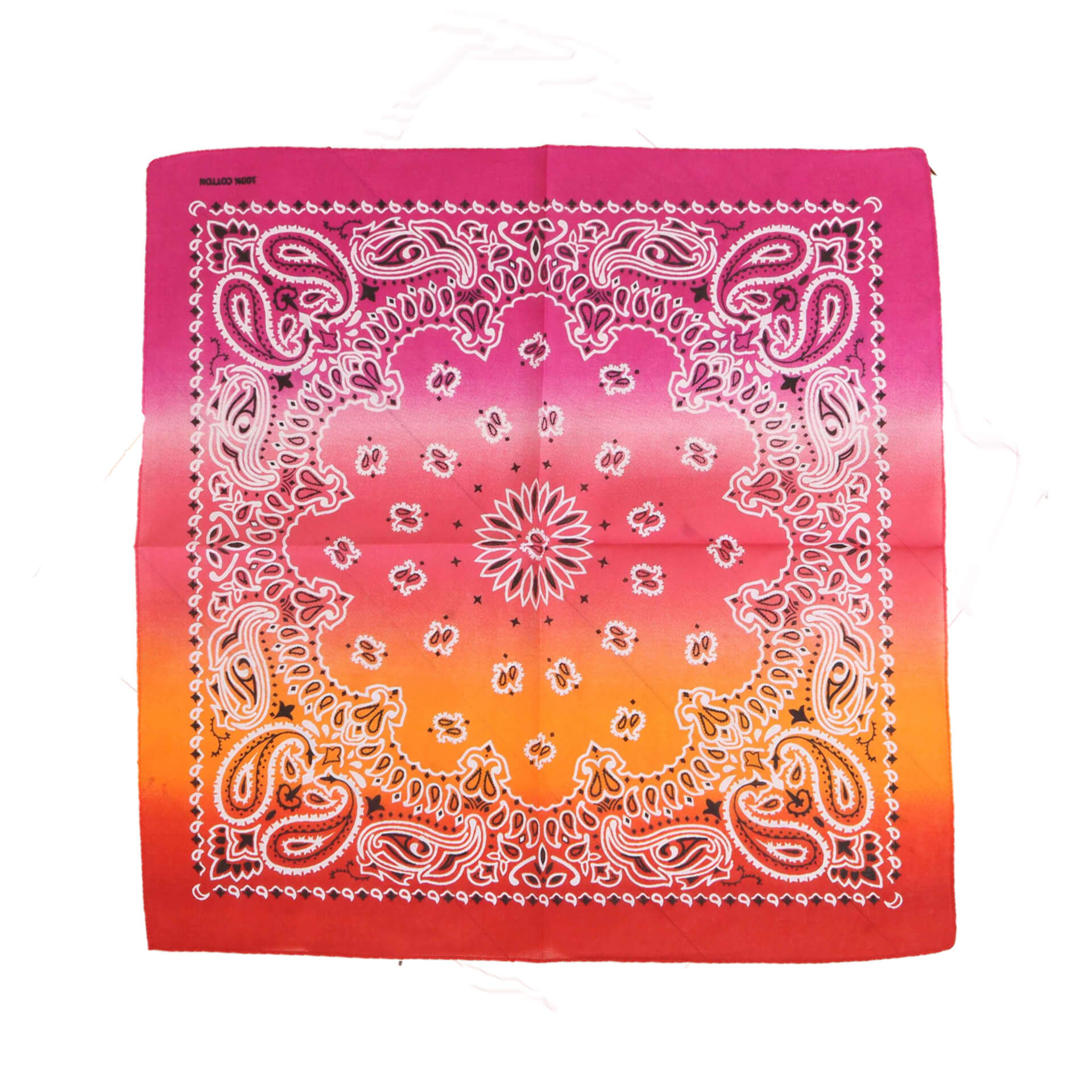 Novelty Gradient Cotton Bandana Paisley Print Head Wrap Handkerchief-Side Picture