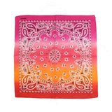 Novelty Gradient Cotton Bandana Paisley Print Head Wrap Handkerchief-Side Picture