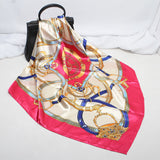 35” Large Satin Square Head Scarf-Detail Picture