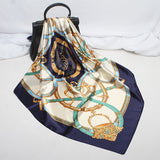 35” Large Satin Square Head Scarf-Detail Picture