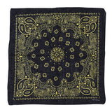 Novelty Print Paisley Cowboy Bandana Party Favor Scarf Headband Handkerchiefs-yellow