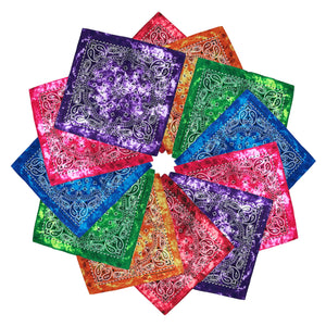 Tie Dye Cotton Paisley Bandana Cowboy Handkerchief-Main Picture