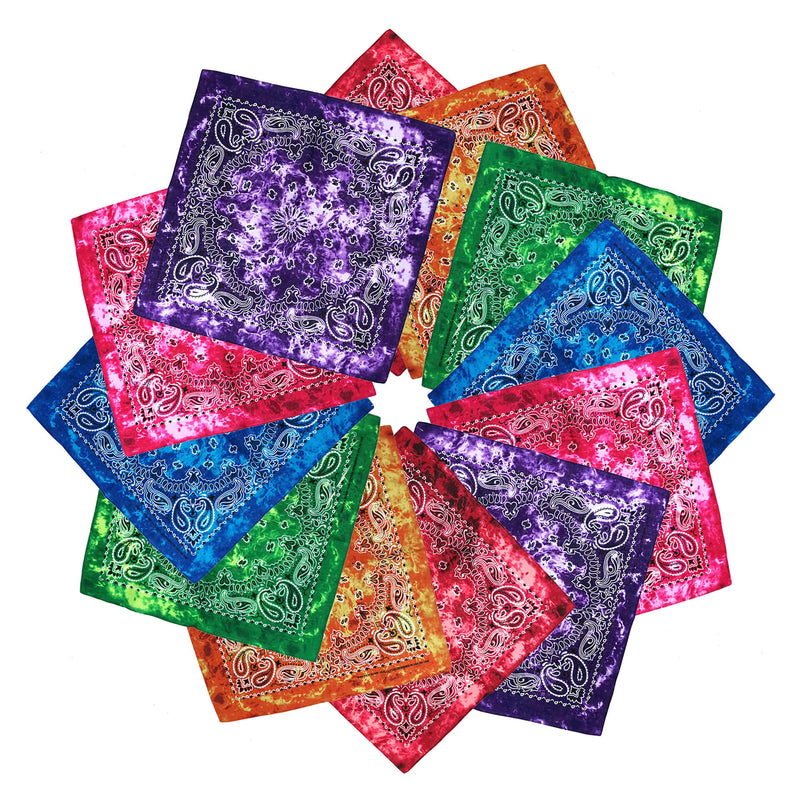Tie Dye Cotton Paisley Bandana Cowboy Handkerchief-Main Picture
