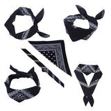 12 Pcs Novelty Cowboy Bandana Hip-Hop Headband Scarf Head Wrap Wristband