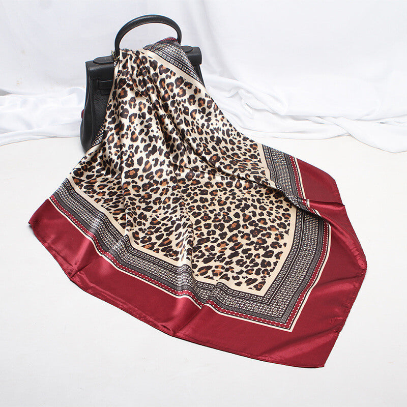 35” Large Satin Square Head Scarf-Detail Picture